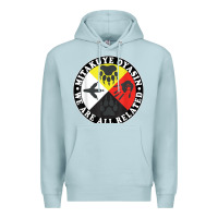 Blue Mist native american medicine wheel, mitakuye oyasin t shirt Premium Hoodie - SnappyArt