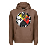 Chestnut native american medicine wheel, mitakuye oyasin t shirt Premium Hoodie - SnappyArt