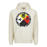 Oatmeal Heather native american medicine wheel, mitakuye oyasin t shirt Premium Hoodie - SnappyArt