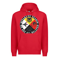 Red native american medicine wheel, mitakuye oyasin t shirt Premium Hoodie - SnappyArt