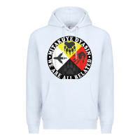 White native american medicine wheel, mitakuye oyasin t shirt Premium Hoodie - SnappyArt