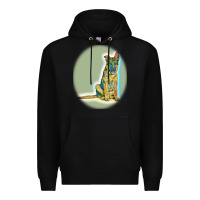 Black German Shepherd isolated on whot. Premium Hoodie - SnappyArt