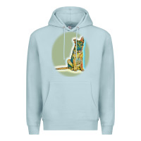 Blue Mist German Shepherd isolated on whot. Premium Hoodie - SnappyArt