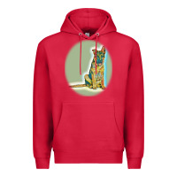Cardinal German Shepherd isolated on whot. Premium Hoodie - SnappyArt