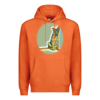 Carrot German Shepherd isolated on whot. Premium Hoodie - SnappyArt
