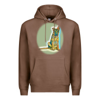 Chestnut German Shepherd isolated on whot. Premium Hoodie - SnappyArt