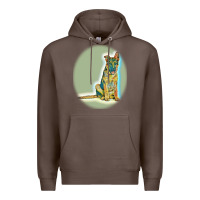 Coffee German Shepherd isolated on whot. Premium Hoodie - SnappyArt