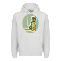 Dove Grey German Shepherd isolated on whot. Premium Hoodie - SnappyArt