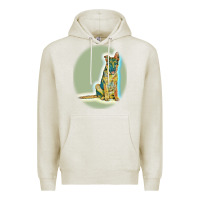 Oatmeal Heather German Shepherd isolated on whot. Premium Hoodie - SnappyArt