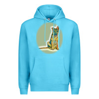 Ocean Blue German Shepherd isolated on whot. Premium Hoodie - SnappyArt