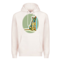 Pale Pink German Shepherd isolated on whot. Premium Hoodie - SnappyArt
