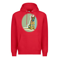 Red German Shepherd isolated on whot. Premium Hoodie - SnappyArt