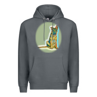 Rock German Shepherd isolated on whot. Premium Hoodie - SnappyArt