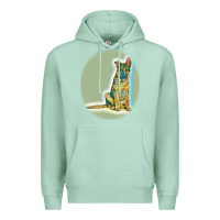 Seafoam German Shepherd isolated on whot. Premium Hoodie - SnappyArt