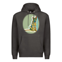 Smoke German Shepherd isolated on whot. Premium Hoodie - SnappyArt