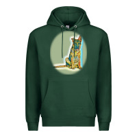Sports Green German Shepherd isolated on whot. Premium Hoodie - SnappyArt