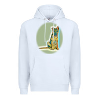 White German Shepherd isolated on whot. Premium Hoodie - SnappyArt