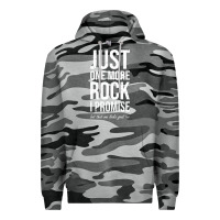 Slate Camo Rockhounds gear gift Just one more rock funny rockhounding Premium Hoodie - SnappyArt