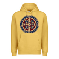 Antique Gold Saint Benedict Medal 1 Premium Hoodie - SnappyArt