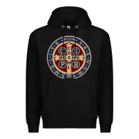 Black Saint Benedict Medal 1 Premium Hoodie - SnappyArt