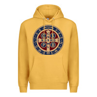 Mustard Saint Benedict Medal 1 Premium Hoodie - SnappyArt