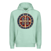 Seafoam Saint Benedict Medal 1 Premium Hoodie - SnappyArt