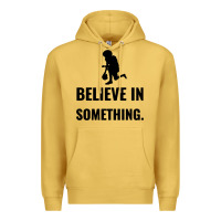 Antique Gold Colin Kaepernick Believe In Something Premium Hoodie - SnappyArt