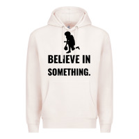 Pale Pink Colin Kaepernick Believe In Something Premium Hoodie - SnappyArt