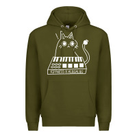 Army Green The KIFFNESS X ALUGALUG white cat Classic Premium Hoodie - SnappyArt