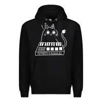 Black The KIFFNESS X ALUGALUG white cat Classic Premium Hoodie - SnappyArt