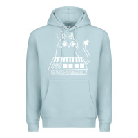 Blue Mist The KIFFNESS X ALUGALUG white cat Classic Premium Hoodie - SnappyArt