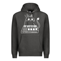 Charcoal Heather The KIFFNESS X ALUGALUG white cat Classic Premium Hoodie - SnappyArt
