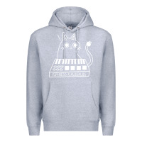 Heather Grey The KIFFNESS X ALUGALUG white cat Classic Premium Hoodie - SnappyArt
