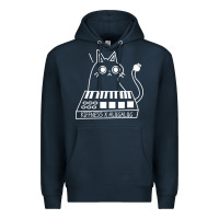Navy The KIFFNESS X ALUGALUG white cat Classic Premium Hoodie - SnappyArt