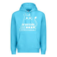 Ocean Blue The KIFFNESS X ALUGALUG white cat Classic Premium Hoodie - SnappyArt