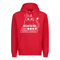 Red The KIFFNESS X ALUGALUG white cat Classic Premium Hoodie - SnappyArt