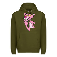 Army Green pink panther Premium Hoodie - SnappyArt