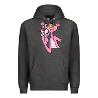 Charcoal Heather pink panther Premium Hoodie - SnappyArt