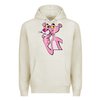 Oatmeal Heather pink panther Premium Hoodie - SnappyArt