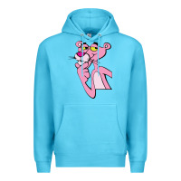 Ocean Blue pink panther Premium Hoodie - SnappyArt