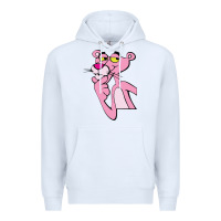 White pink panther Premium Hoodie - SnappyArt