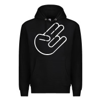 Black shocker hand Premium Hoodie - SnappyArt