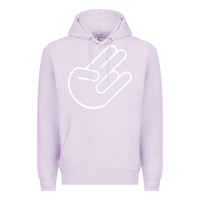 Lilac shocker hand Premium Hoodie - SnappyArt