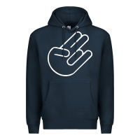 Navy shocker hand Premium Hoodie - SnappyArt