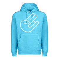 Ocean Blue shocker hand Premium Hoodie - SnappyArt