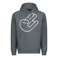 Rock shocker hand Premium Hoodie - SnappyArt