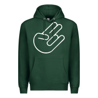 Sports Green shocker hand Premium Hoodie - SnappyArt
