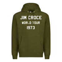 Army Green Jim Croce World Tour 1973 Premium Hoodie - SnappyArt