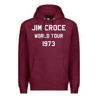 Burgundy Jim Croce World Tour 1973 Premium Hoodie - SnappyArt