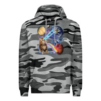 Slate Camo Fluffy Kitten Shoot Laser Rainbow Space Galaxy, Cat Gifts Premium Hoodie - SnappyArt
